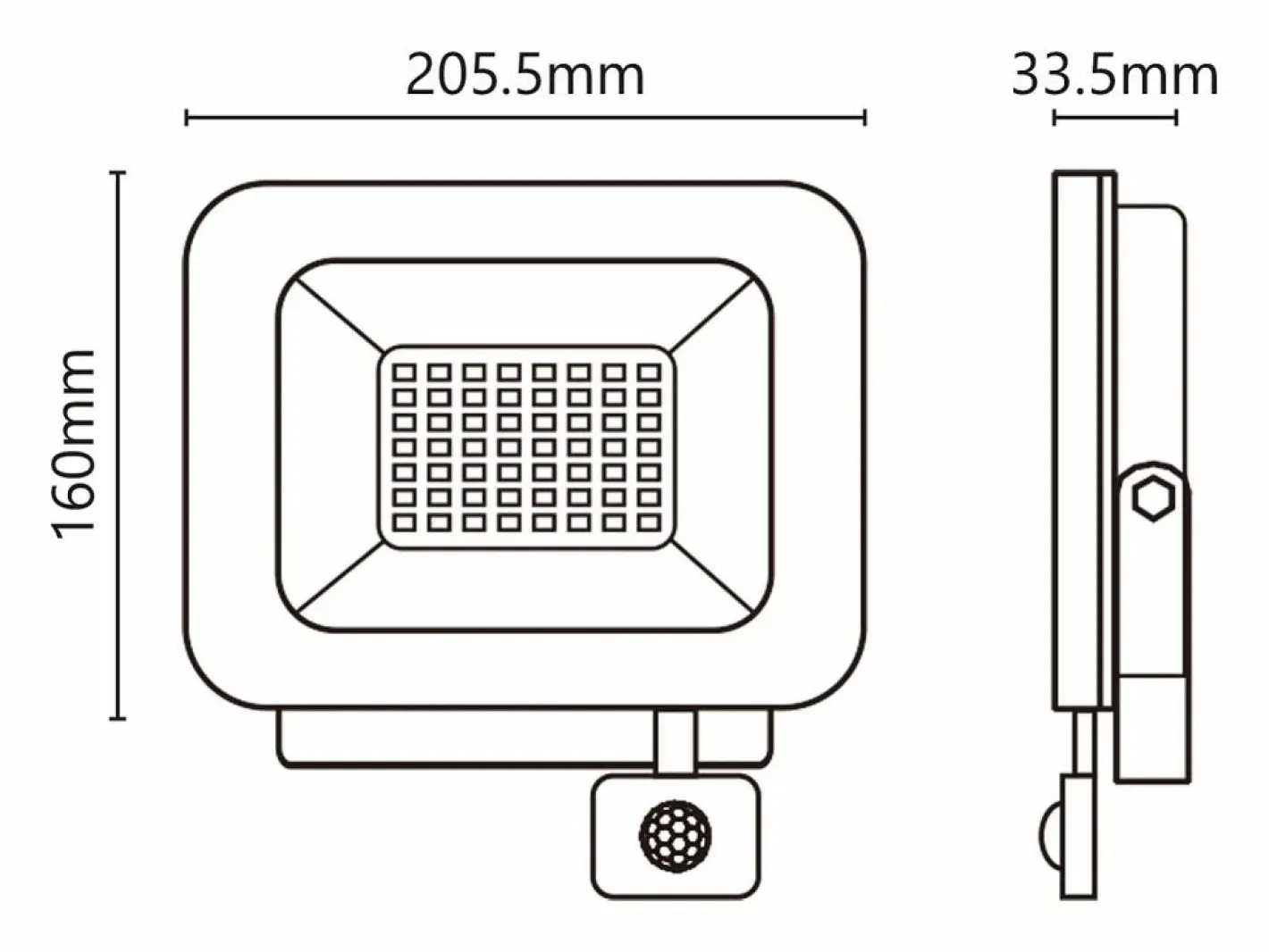 Iluminación Exterior|Proyector LED 230V 50W 4250lm 4000K con PIR