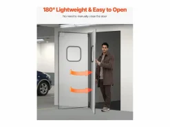 Puerta Batante SucceBuy de Acero Inoxidable, con Panel Simple para Apertura de Puerta de 91 x 213 cm, Fácil de Instalar, Funcionamiento Fluido y Silencioso^ Best