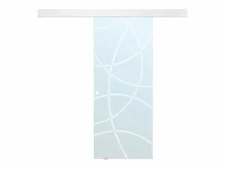 Puerta corredera con aplique de cristal HEIDI Alt.205x93 cm^Vente-unique Online
