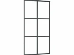 Puerta Corredera|Puerta corredera con herrajes ESG vidrio y aluminio 102x205 cm ES476434