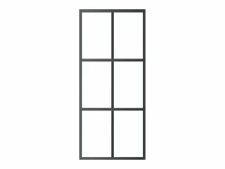 vidaxl Puerta corredera con herrajes ESG vidrio y aluminio 90x205 cm Color natural claro Clearance