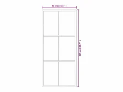 vidaxl Puerta corredera con herrajes ESG vidrio y aluminio 90x205 cm Color natural claro Clearance