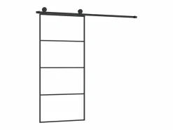 Puerta corredera con set herrajes vidrio ESG aluminio 90x205 cm ES641494^ Online