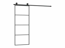 Puerta Corredera|Puerta corredera con set herrajes vidrio ESG aluminio 76x205 cm ES707223