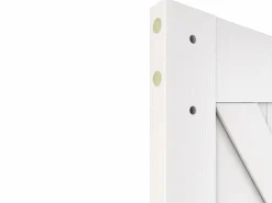 Vente-unique Puerta corredera con sistema de montaje en aplique - Madera y MDF - - Alt. 205 x 83 cm - NEFARA Blanco