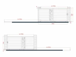 Puerta corredera de aluminio con calados con motivos Ancho 400 x Alt. 179 cm antracita LABRIT II^EXPERTLAND Best