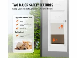 Puerta Corredera de Cristal para Perros SucceBuy, Altura Ajustable de 1927 a 2049 mm, L^ Outlet