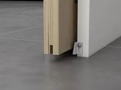 Puerta corredera doble empotrada 3 ventanas 2 x L93 cm Cristal templado ACOSTA II^Vente-unique Sale