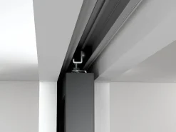 Vente-unique Puerta corredera doble empotrada vidrio templado 2 x Alt. 205 x Ancho 63 cm, ARTISTO II Negro Clearance