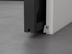 Vente-unique Puerta corredera doble empotrada vidrio templado 2 x Alt. 205 x Ancho 63 cm, ARTISTO II Negro Clearance