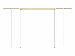 Vente-unique Puerta corredera doble sistema de empotramiento - vidrio ahumado - 2 x Alt. 205 x Ancho 83 cm - LINCI II Negro New