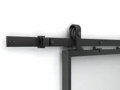 Puerta corredera doble vista vidrio transparente - 2 x Alt. 205 x L63 cm - SINCA II^Vente-unique