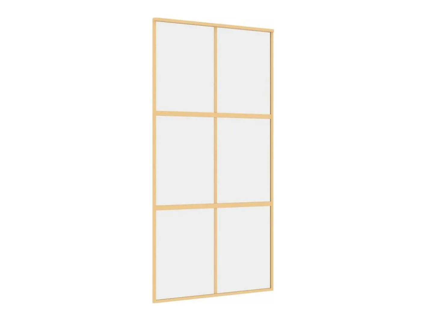 Puerta corredera dorada de vidrio ESG transparente y aluminio ES827137 Dorado Clearance