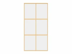 Puerta corredera dorada de vidrio ESG transparente y aluminio ES827137 Dorado Clearance