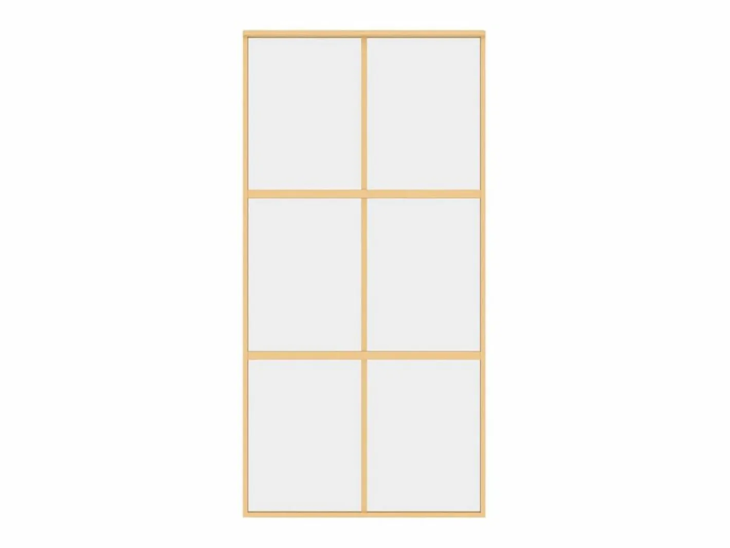 Puerta corredera dorada de vidrio ESG transparente y aluminio ES827137 Dorado Clearance