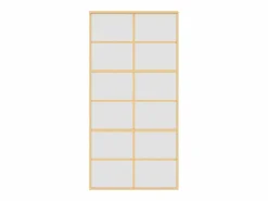 Puerta corredera dorada de vidrio ESG esmerilado y aluminio ES115497^ Hot