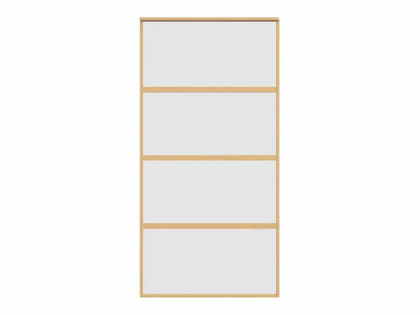 Puerta corredera dorada de vidrio ESG esmerilado y aluminio ES734672^ Hot