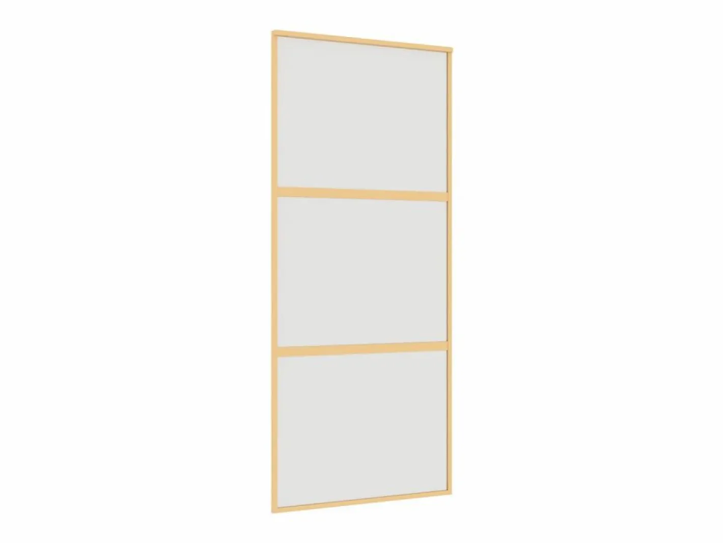 Puerta corredera dorada vidrio ESG esmerilado aluminio 90x205cm ES784621^ Clearance