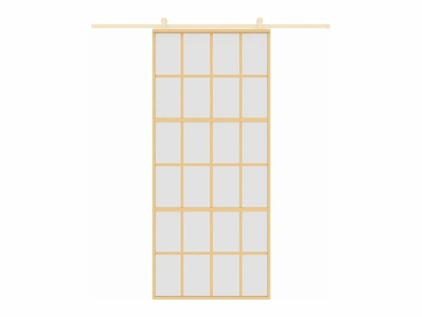 Puerta corredera dorada vidrio ESG esmerilado aluminio 90x205cm ES114767^ Sale