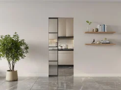 Puerta corredera empotrable vidrio templado esmerilado y aluminio Alt. 205 x Ancho 83 cm SINCA II^Vente-unique Sale