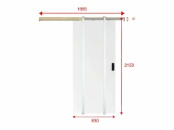 Puerta corredera empotrable - Alt. 205 x Ancho 83 cm MDF + PVC - VARIN II^Vente-unique Discount