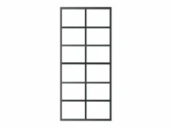 Puerta corredera ESG vidrio y aluminio negra 90x205 cm ES808225^ Discount