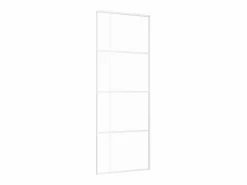 Puerta corredera ESG vidrio y aluminio blanca 76x205 cm ES156348^