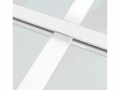 Puerta corredera ESG vidrio y aluminio blanca 76x205 cm ES156348^