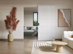 Vente-unique Puerta Corredera|Puerta corredera invisible de madera y MDF - 93 x 210 cm - - SOMIRI