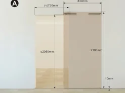 Puerta corredera invisible de madera y MDF - 83 x 210 cm - - SOMIRI^Vente-unique Hot