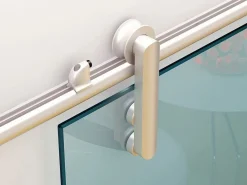 Vente-unique Puerta corredera sistema aplique cristal templado CLEAVER Transparente Discount
