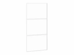 Puerta corredera vidrio templado y aluminio blanca 102,5x205 cm ES721821 Negro