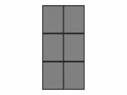 Puerta corredera vidrio templado y aluminio negra 102,5x205 cm ES535337^