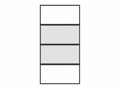 Puerta corredera vidrio templado y aluminio negra 102,5x205 cm ES270844 Negro Discount