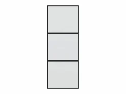Puerta corredera vidrio templado y aluminio negra 76x205 cm ES881724 Negro Sale