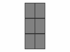 Puerta corredera vidrio templado y aluminio negra 90x205 cm ES273424^