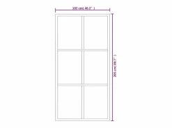 Puerta corredera y herrajes Cristal y Aluminio 102x205cm^ Best