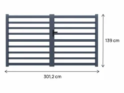 Puerta de aluminio calada "Martin" - 300 x 140 cm -^Habitat et jardin Hot