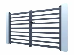 Puerta de aluminio calada 