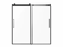 Mampara De Bañera|Puerta de Bañera SucceBuy, Deslizante Sin Marco, 142 a 152 cm Ancho x 152 cm Alto, de Vidrio para Baño