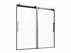 Mampara De Bañera|Puerta de Bañera SucceBuy, Deslizante Sin Marco, 142 a 152 cm Ancho x 152 cm Alto, de Vidrio para Baño