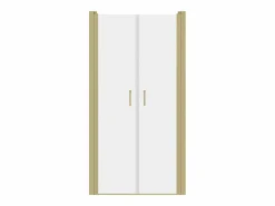 Puerta de ducha batiente dorada, 70 x 195 x 1,92 cm, vidrio y metal, SARASOTA^Shower & Design