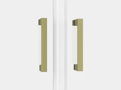 Puerta de ducha batiente dorada, 80 x 195 x 1,92 cm, vidrio y metal, SARASOTA^Shower & Design Online