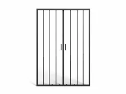 Puerta de ducha corredera doble de metal - Antical - 140 x 195 cm - BAVIODA^Shower & Design Best