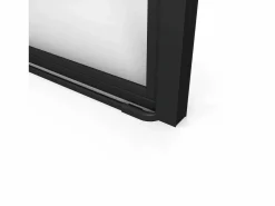 Shower & Design Puerta de ducha pivotante de metal mate - Cristal antical - 80 x 195 cm - FIORENI Negro New
