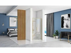 Rea Mampara De Ducha|Puerta De Ducha Rapid Slide 110 Brush Gold