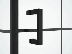 Puerta de ducha serigrafiada pivotante con mampara fija mate, 80 x 190 cm, CAPARICA^Shower & Design Clearance