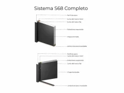 Vente-unique Puerta De Entrada|Puerta de entrada de acero macizo e inoxidable Alt.207 x An. 100 cm efecto roble Apertura derecha - LUSADA