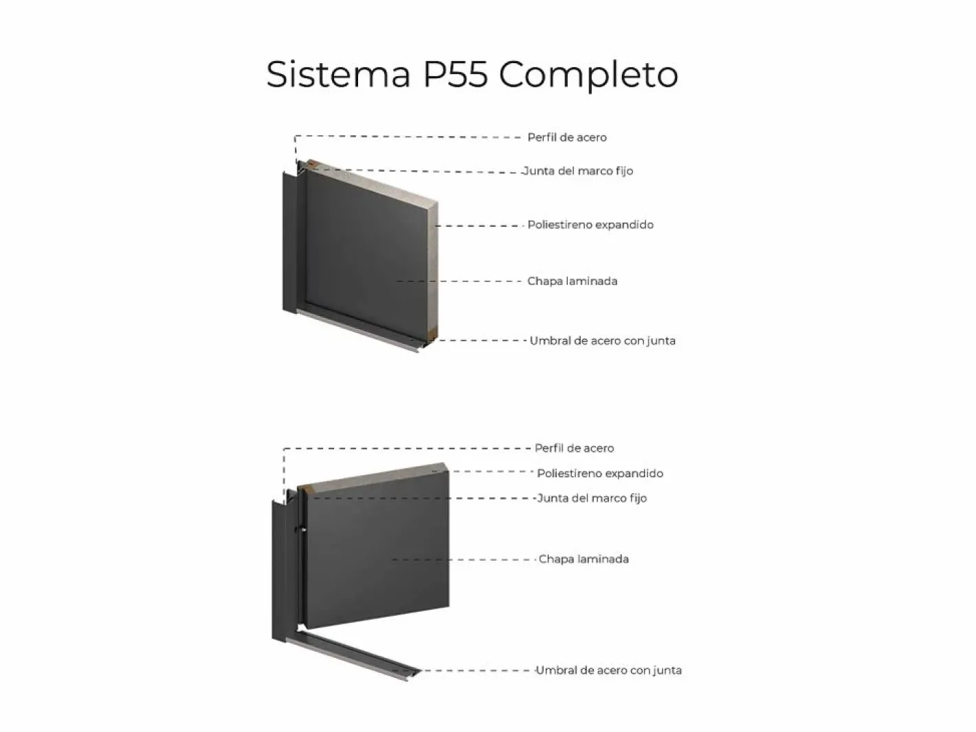 Puerta de entrada de acero con detalles en acero inoxidable, 207 cm de alto x 100 cm de ancho, efecto roble - apertura a la derecha - TIFANA^Vente-unique Sale