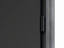 Puerta de entrada de acero Alt. 207 x L100 cm - Negro y madera - apertura a la izquierda - MABENA^Vente-unique Best